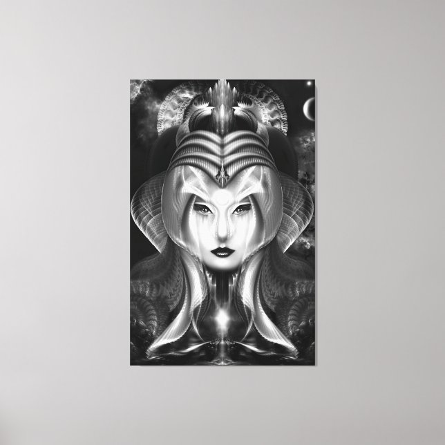 Portrait Cyiria Mitternacht Bright Canvas Print Leinwanddruck (Vorderseite)