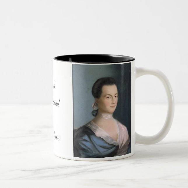 Portrait d'Abigaïl Adams et tasse de citation (Droit)
