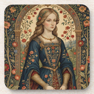 Portrait Dame im Renaissan Mittelalter Getränkeuntersetzer