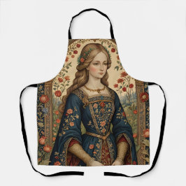 Portrait Dame im Renaissan Mittelalter Schürze