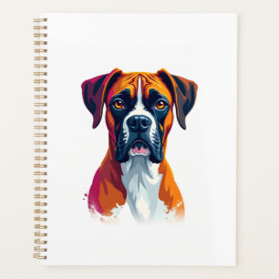 Portrait de Boxer Vintage Éclaboussure de Couleur 