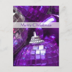 Portrait de carte postale de Purple Baubles 'Joyeu