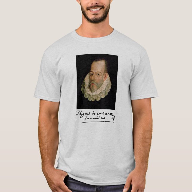 Portrait de Cervantes et T-shirt Signature (Devant)