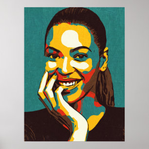 Portrait de chanteur célèbre Art mural moderne