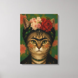 Portrait de chat de Frida Kahlo, impression d'art