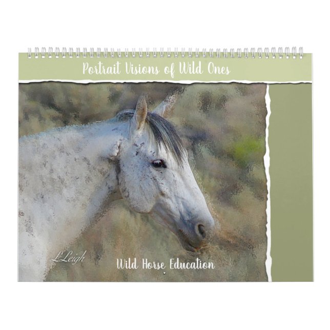Portrait de cheval sauvage, grand calendrier (Protection)