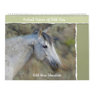 Portrait de cheval sauvage, grand calendrier