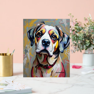 Portrait de chien coloré - Vibrant Abstrait animal