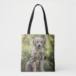 Portrait de chien Sac fourre-tout, Nom personnalis