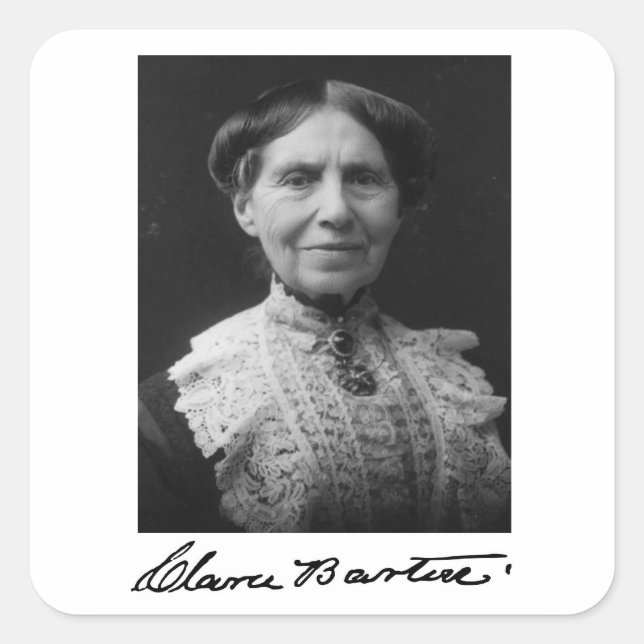 Portrait de Clara Barton Sticker Carré (Devant)