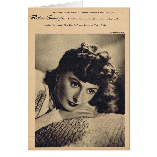 Portrait de cru de Barbara Stanwyck (Devant)