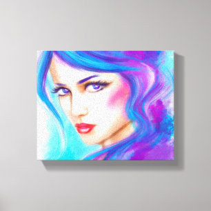 Portrait de femme d'impression de toile beau