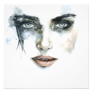 Portrait de femme expressionniste abstrait Photo