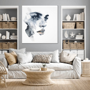 Portrait de femme expressionniste abstrait Photo