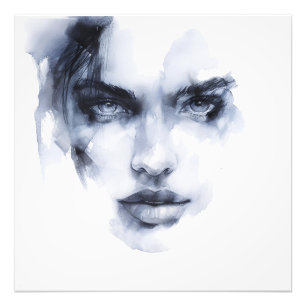 Portrait de femme expressionniste abstrait Photo