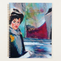 Portrait de femme vintage avec fond abstrait
