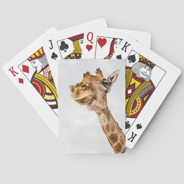 Portrait de Giraffe Cartes de Jeu (dos)