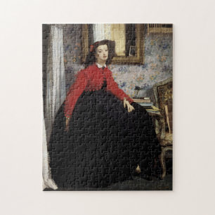 Portrait de Jeune Femme en Veste Rouge