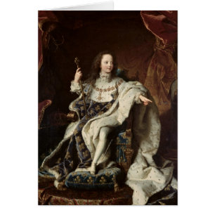 Portrait de Louis XV dans des robes longues de