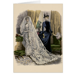 Portrait de mariage vintage, Mariée victorienne