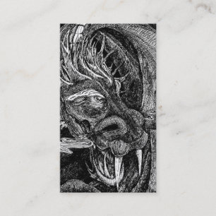Portrait de modèle de carte de visite de dragon