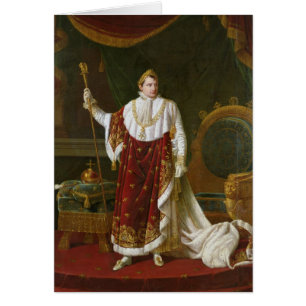 Portrait de napoléon dans des ses robes longues de