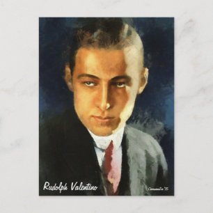 Portrait de Rudolph Valentino Art Carte postale