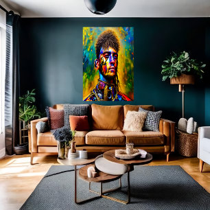 Portrait de solider en uniforme   AI Art Poster