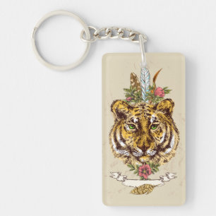 Portrait de style de Boho de tigre