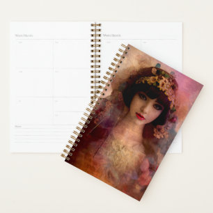 Portrait de style vintage de belle femme en rose