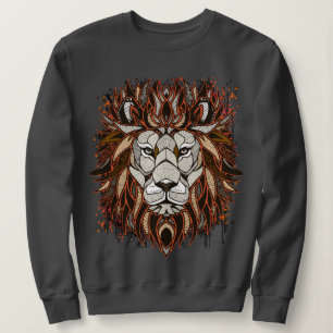 Portrait de tête de lion artistique - Sweatshirt d