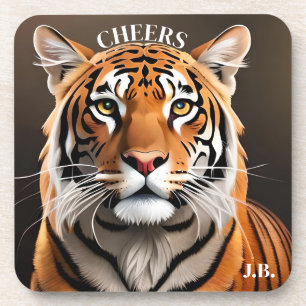 Portrait de tigre artistique Dessous de verre de g