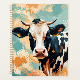 Portrait de vache personnalisé éclaboussure de cou