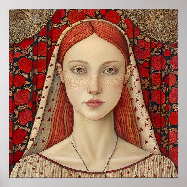 Portrait Decorative Frauen Kunst drucken Poster (Vorne)