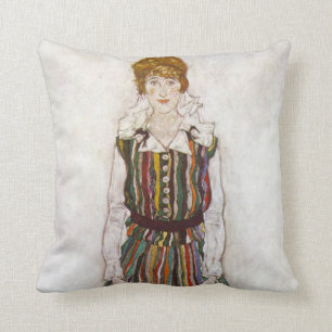 Portrait d'Egon Schiele de coussin d'Édith Schiel