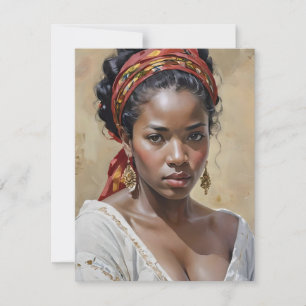 Portrait der Afrikanischen Frau I Feiertagskarte