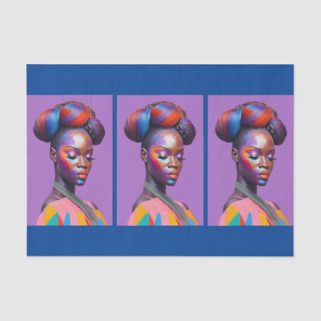 Portrait der Afrikanischen Schönheit 1 Seidenpapier (Vorderseite)