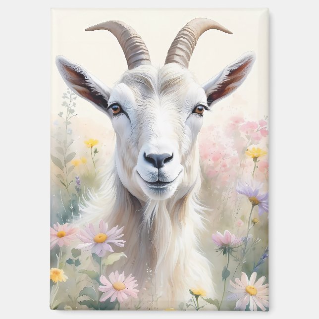 Portrait der Blume "Weichpastel" Magnet (Vorderseite)