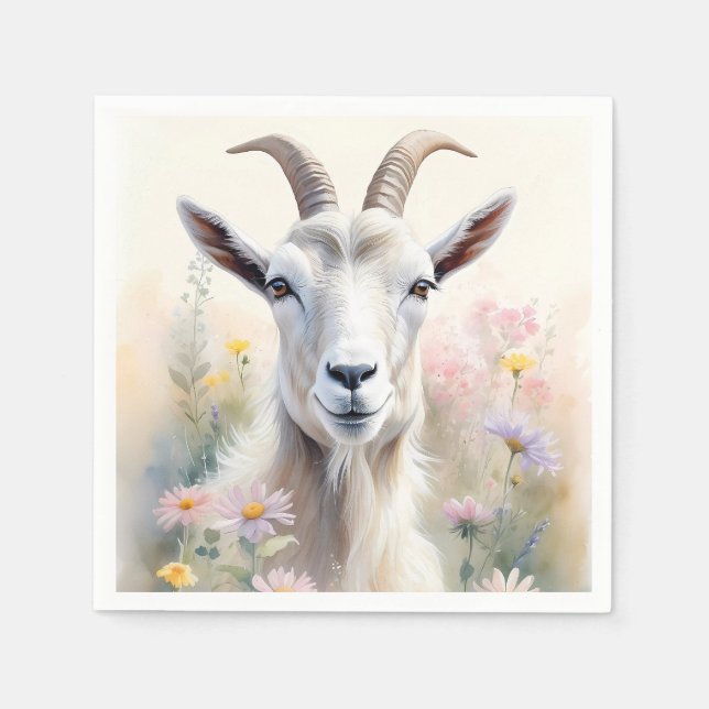 Portrait der Blume "Weichpastel" Serviette (Vorderseite)