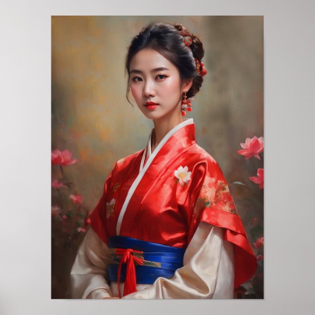 Portrait der Chinesischen Prinzessin Poster (Vorne)
