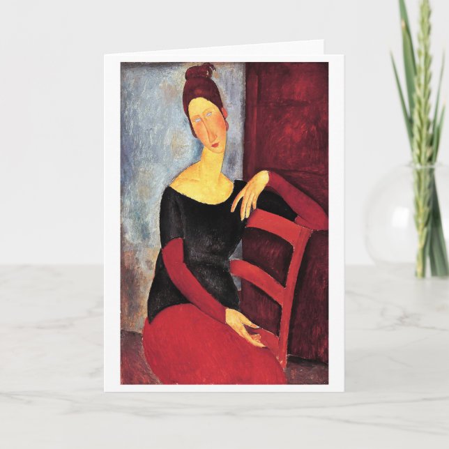 Portrait der Ehefrau des Künstlers, Modigliani Karte (Vorderseite)