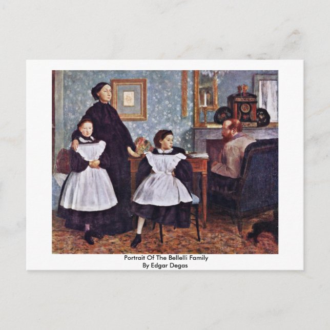 Portrait der Familie Bellelli von Edgar Degas Postkarte (Vorderseite)