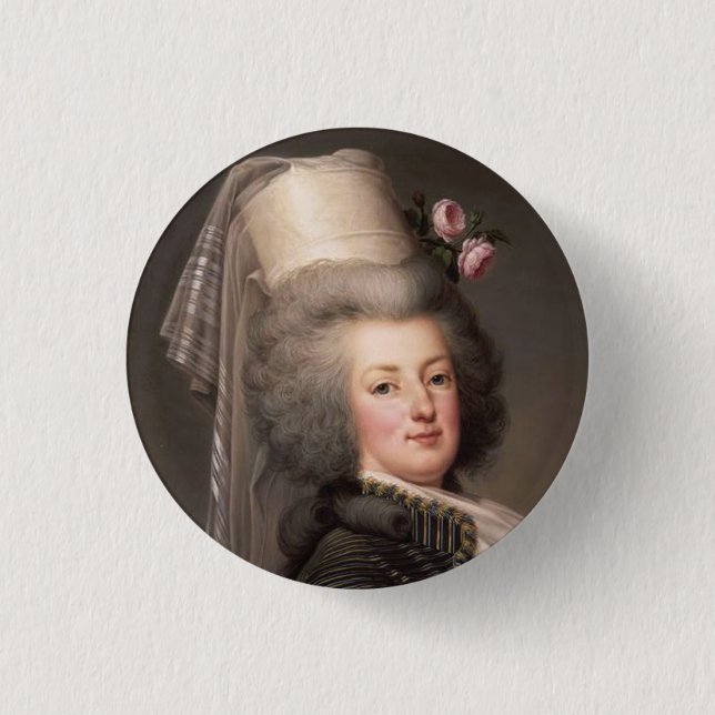 Portrait der französischen Königin, Marie Antoinet Button (Vorderseite)