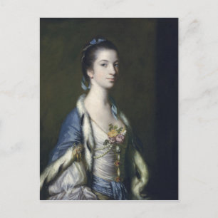 Portrait der Frau, 1758 Postkarte