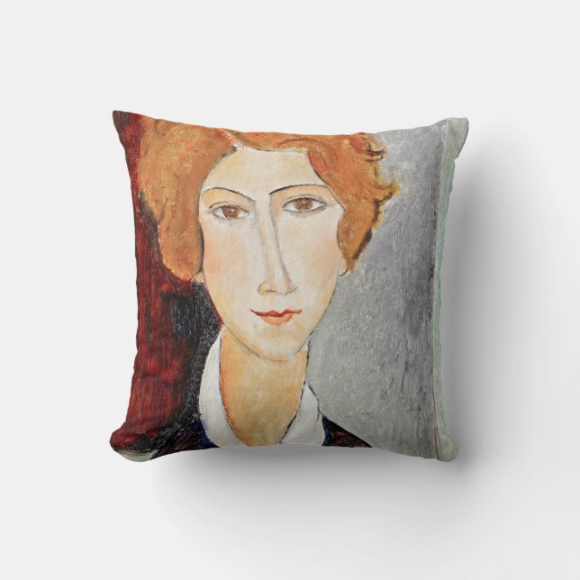 Portrait der Frau, Modigliani Kissen (Vorderseite)