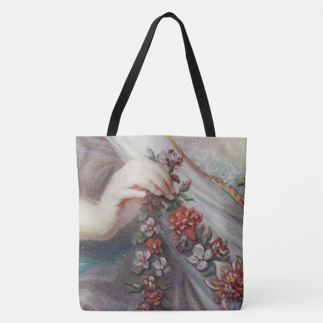 Portrait der Hand einer Dame nah Tasche (Vorderseite)