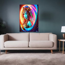 Portrait der Inuit-Göttin Sedna | Art der AI Poster