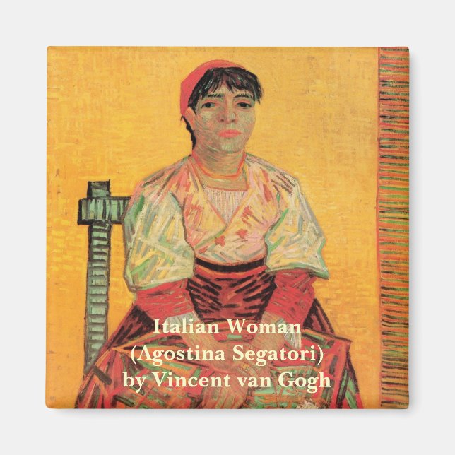 Portrait der italienischen Frau von Vincent van Go Magnet (Vorne)