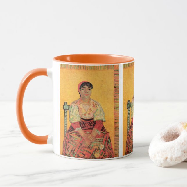 Portrait der italienischen Frau von Vincent van Go Tasse (Mit Donut)