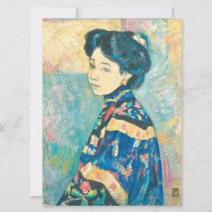 Portrait der japanischen Frau (von Fujishima Takej Karte